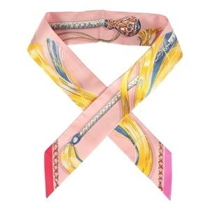 Hermès Cavalcades Rose Poudre Multi Silk Twilly  $260 **SOLD OUT**